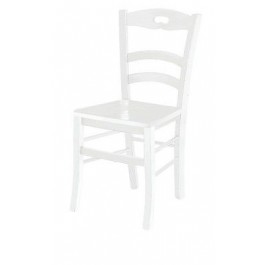 6 PIECES Holzstühle CHAIR COL. MATT WEISS SITZHolz X KÜCHE Provençal