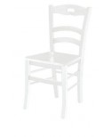 6 PIECES Holzstühle CHAIR COL. MATT WEISS SITZHolz X KÜCHE Provençal