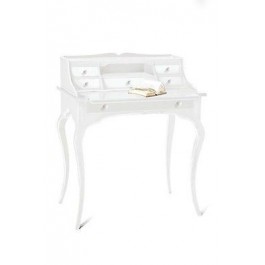 TABLE DESK 5 DRAWERS LACQUERED MATT WHITE