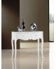 CONSOLE 2 TIROIRS BLANC BRILLANT