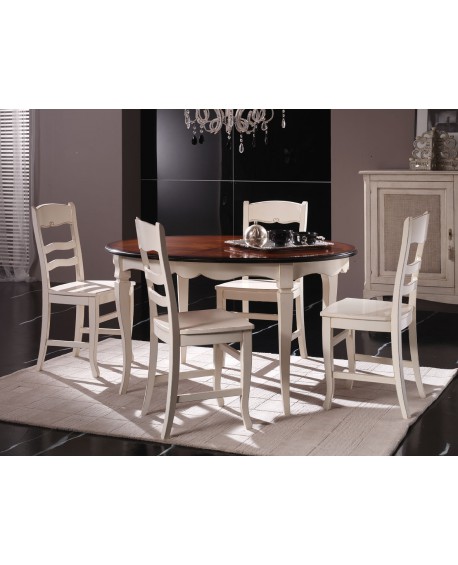 TAVOLO RETTANGOLARE ALLUN. INTARSIATO LEGNO MASSELLO