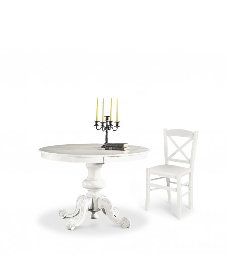 SEDIA IN LEGNO COL BIANCO OPACO SEDUTA LEGNO