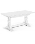 Mesa extensible Frattino 160x85 madera con blanco mate