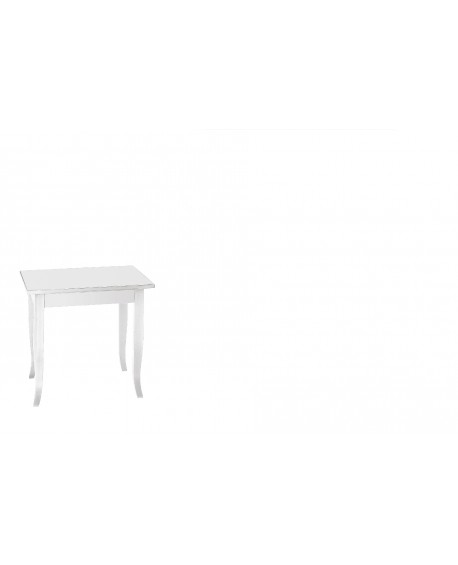 TAVOLO LEGNO QUADRATO FISSO COL BIANCO OPACO