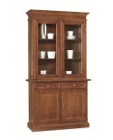 DRESSER WOOD MOBILE 2 ANTE WITH WINDOW POOR ART COLOR WALNUT