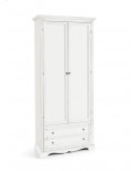 CABINET 2 PORTES EN BOIS BLANC MATT