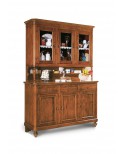 CRISTALLIERA WINDOW DRESSER WOOD WALNUT COLOR - MADE IN ITALY