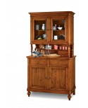 CRISTALLIERA WINDOW DRESSER WOOD WALNUT COLOR - MADE IN ITALY