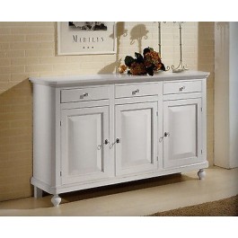 MUEBLE BASIC BELIEF NAPOLETANA 3 PUERTAS ART POOR pintado de blanco