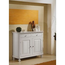 MOBILE BASE CREDENZA NAPOLETANA 2 ANTE COLORE BIANCO LACCATO