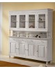 Cómoda de madera base + 4 HABITACIONES escaparate CRISTALLIERA NAPOLETANA blanco mate O Avor