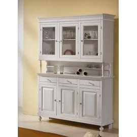 Tocador de madera Base + 3 HABITACIONES Showcase - CRISTALLIERA NAPOLETANA blanco mate