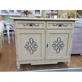 CREDENZA LEGNO DECORATO A MANO DIPINTO ANTICATO COUNTRY COLLECTION
