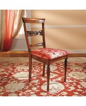 Holzstuhl NUSSBAUM FARBE SEAT gepolsterter Stuhl