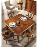 SQUARE TABLE PROLONGATION DE PRODUCTION SOLIDES EN BOIS INCRUSTE VENETA
