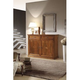MOBILE CABINET 2 DOORS WOOD INLAID