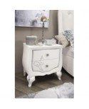 COMODINO IN LEGNO 2 CASSETTI CON DECORO  CHANTAL COLLECTION