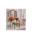 Dressing table DESK 3 DRAWERS WITH MIRROR WITH WOOD INLAY