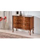 COMO' 3 CASSETTI LEGNO MASSELLO CON INTARSIO