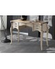 SCRITTOIO 5 CASSETTI LEGNO MASSELLO INTARSIATO DECORATO A MANO