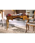 5 DESK DRAWER WOOD INLAID DECORATED HAND