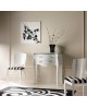 CONSOLE TABLE CHEST LACQUERED SOLID ROUNDED