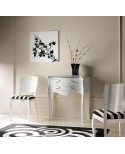 CONSOLE TABLE CHEST LACQUERED SOLID ROUNDED