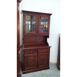 Armario EN MADERA DE PINO BASE + ELEVACIÓN DE COLOR MIEL CRISTALLIERA - WALNUT - NATURAL