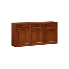 CREDENZA COMPONIBILE 3 ANTE 3 CASSETTI IN LEGNO MASSELLO