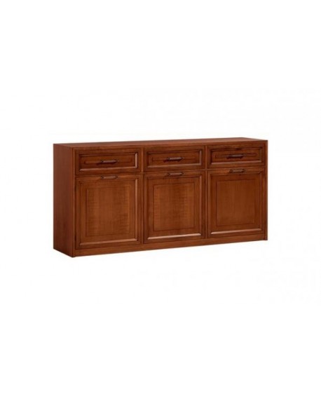 CREDENZA COMPONIBILE 3 ANTE 3 CASSETTI IN LEGNO MASSELLO