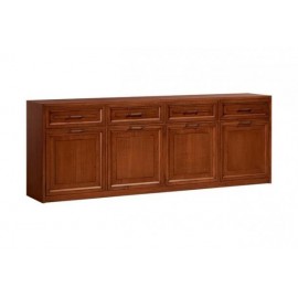 CREDENZA COMPONIBILE 4 ANTE 4 CASSETTI IN LEGNO MASSELLO