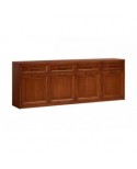 CREDENZA COMPONIBILE 4 ANTE 4 CASSETTI IN LEGNO MASSELLO