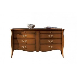 COMO' CREDENZA 8 CASSETTI LEGNO MASSELLO