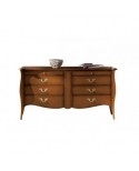 COMO' CREDENZA 8 CASSETTI LEGNO MASSELLO