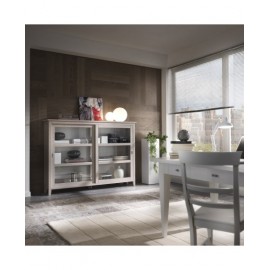 BIBLIOTECA SHOWCASE 2 puertas correderas MADERA