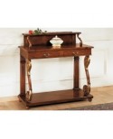 2 DRAWER CONSOLE CARVED WOOD