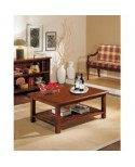 SALON BOIS CARRE TABLE
