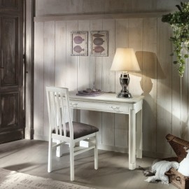 CONSOLA escritorio de madera antigua del país VENETO