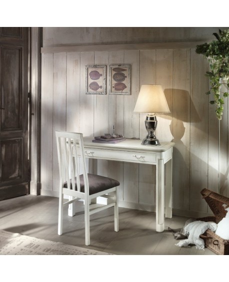 SCRITTOIO TAVOLO CONSOLLE LEGNO MASSELLO COUNTRY VENETO ANTICATO