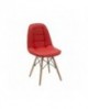 SEDIA ROSSA ECOPELLE STRUTTURA LEGNO