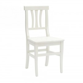 SEDIA IN LEGNO COLORE BIANCO OPACO