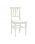 Silla en madera de color blanco mate