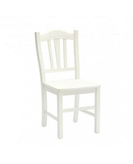 SEDIA IN LEGNO COLORE BIANCO OPACO