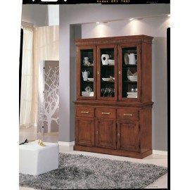 CRISTALLIERA tocador de madera color nogal CON INTARSIO X ESTANCIA DE PRODUCTOS VENETO