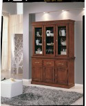 CRISTALLIERA tocador de madera color nogal CON INTARSIO X ESTANCIA DE PRODUCTOS VENETO