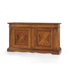 CREDENZONE X SALA CREDENZA INTARSIATA BASSANO LEGNO MASSELLO 2 ANTE 2 CASSETTI