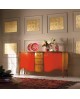 MOBILE CREDENZA BOMBATA LACCATO BICOLORE MASSELLO