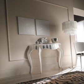 CONSOLE TABLE TWO TONE SOLID ROUNDED