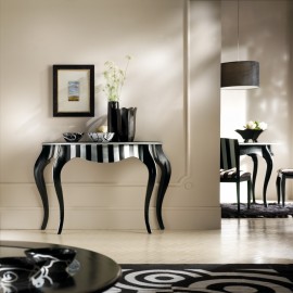 CONSOLA BICOLORE Bombata MADERA SÓLIDA CONSOLA * * MADE IN ITALY