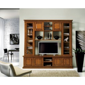 WALL IN WOOD TV STAND LIBRARY STAY SOLID L 250 P 60 H 240